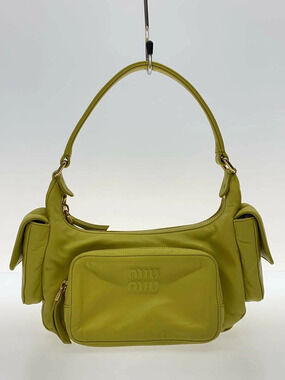 Miu Miu Nappa Leather Pocket Bag vibrant Citron Yellow